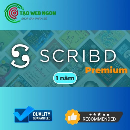 Tài khoản chung Scribd Premium 1 năm