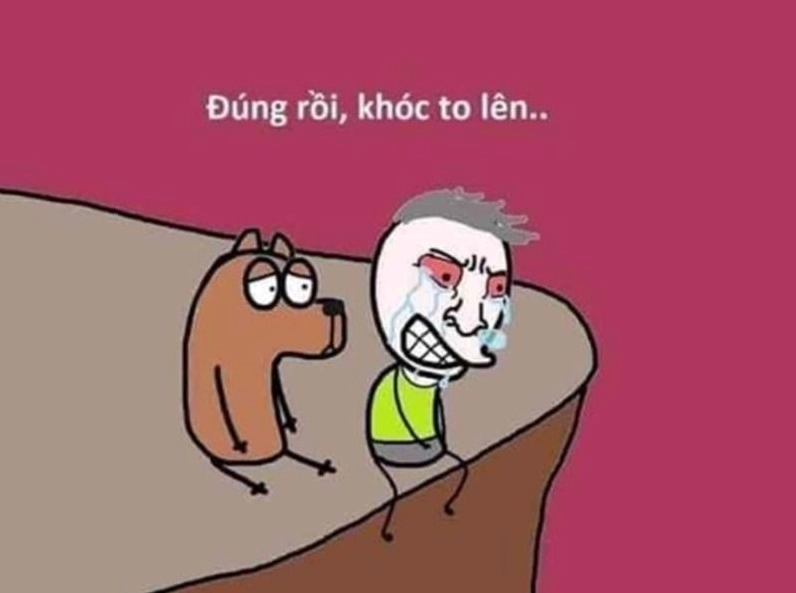 ảnh meme Bật mode chú bé ôm mặt buồn bã và cạn lời bất lực