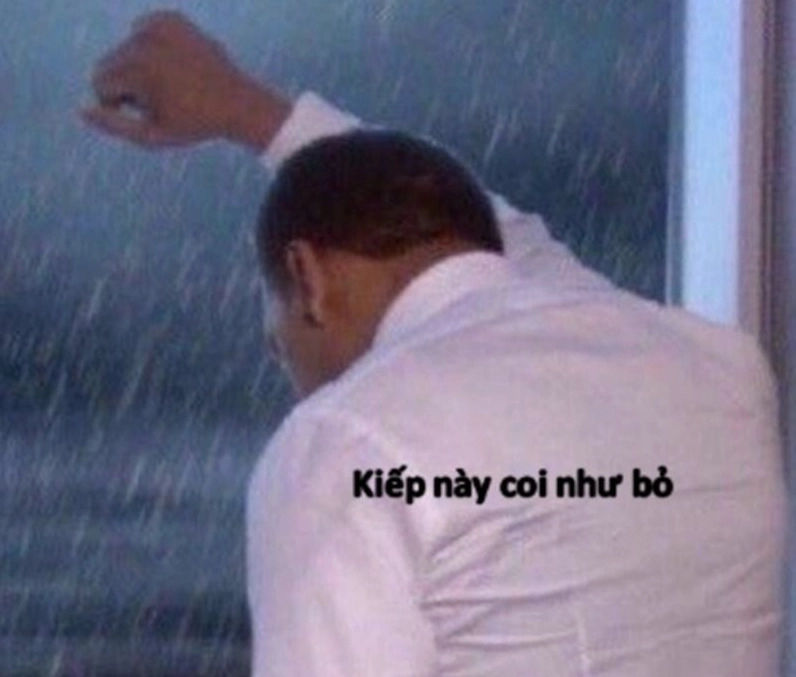 ảnh meme Bật mode người đàn ông ôm đầu đầy bất lực suy tư