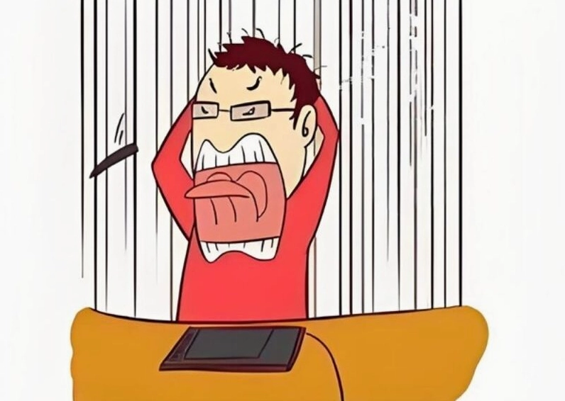 Ảnh meme Chạy KPI thể hiện người nhân viên kiệt sức rõ khổ