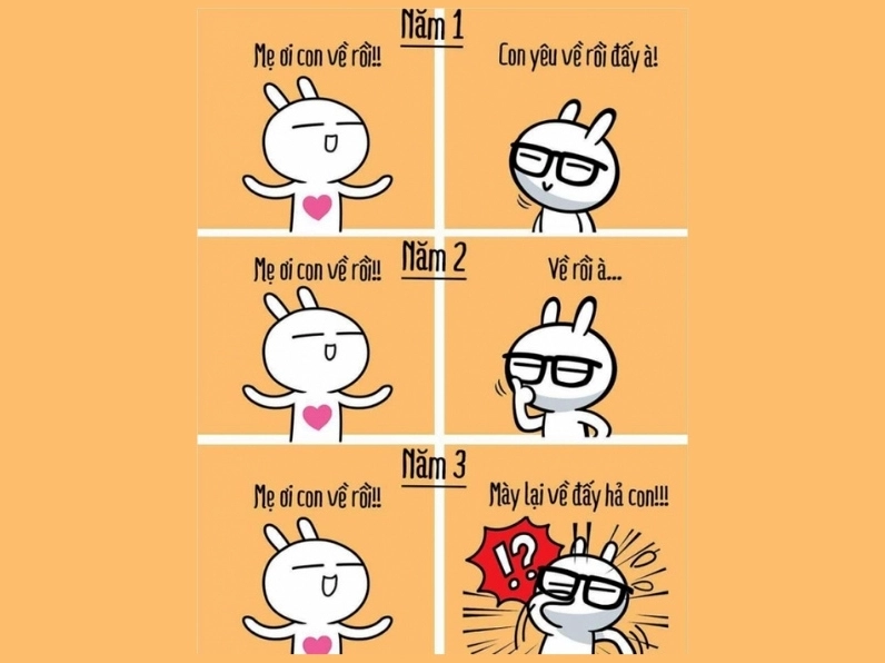 Ảnh meme Chê thái độ phụ huynh 3 năm đại học với con đầy hài hước