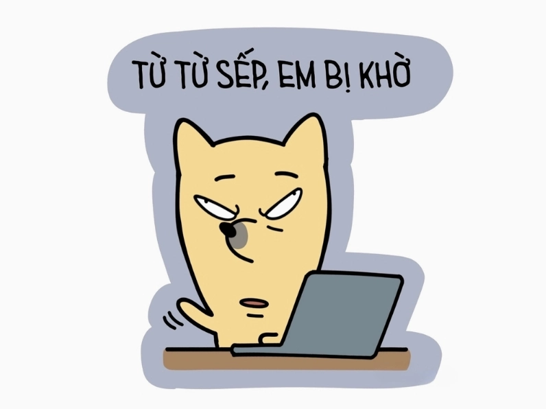 Ảnh meme Chê từ từ sếp em bị khờ với nét mặt bơ phờ