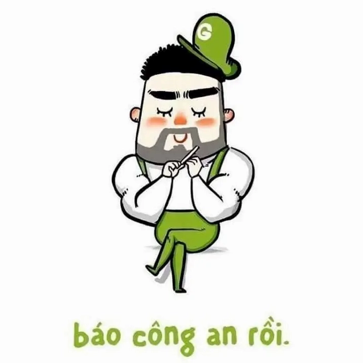 Ảnh meme Chiến thần báo công an đầy hài hước và bá đạo