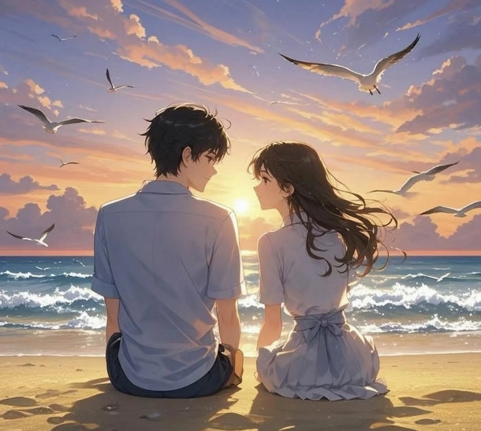 Ảnh meme Chữa lành gió thổi nhẹ gam màu nhạt