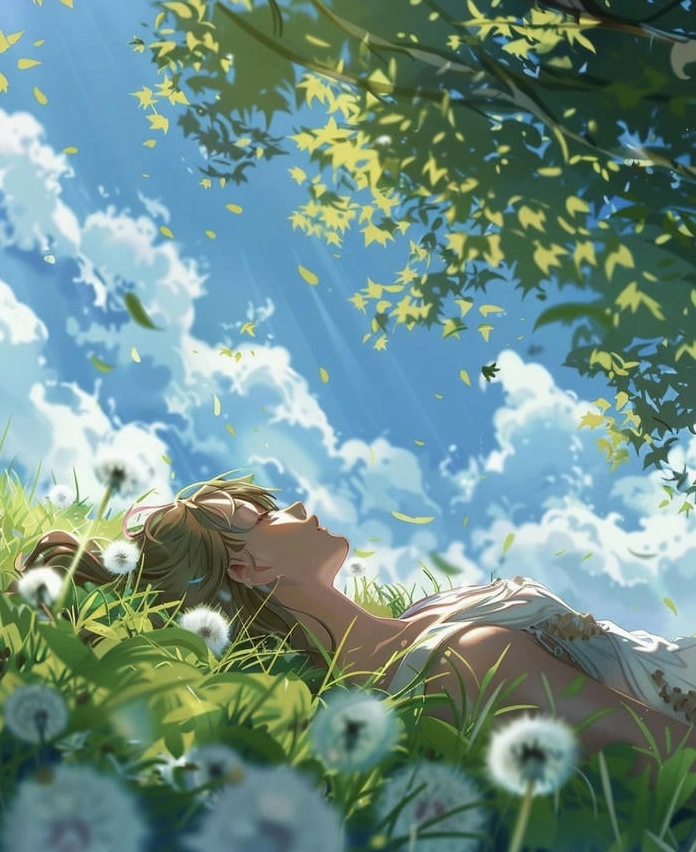 Ảnh meme Chữa lành màu sắc trầm ấm nhân vật