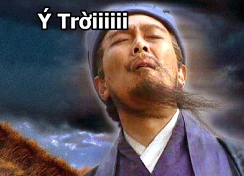 Ảnh meme Đăng xuất từ Gia Cát Lượng và Tư Mã Ý ngửa mặt lên trời