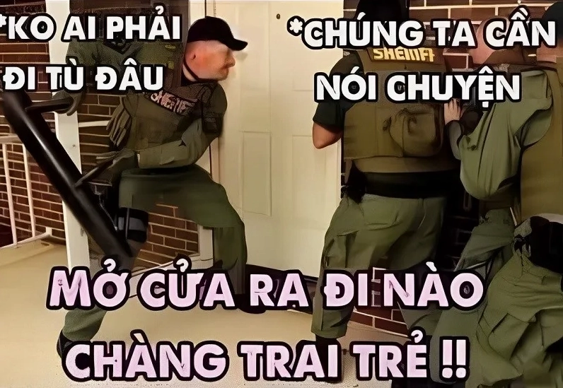 Ảnh meme Đăng xuất về việc FBI xuất hiện bất ngờ và hài hước