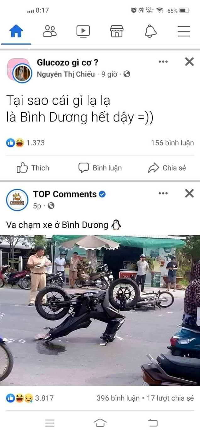 Ảnh meme Độc lạ Bình Dương ghi lại khoảnh khắc đầy bất ngờ trên đường phố Việt Nam
