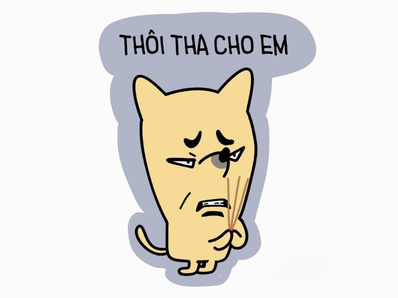 Ảnh meme Đu trend diễn tả sự van xin muốn được tha thứ