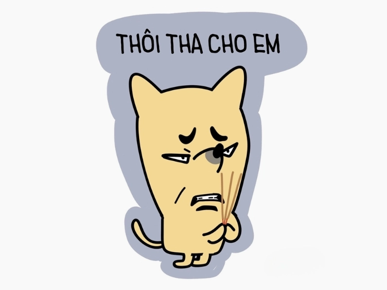 ảnh meme Khum đáng yêu với thông điệp thôi tha cho em