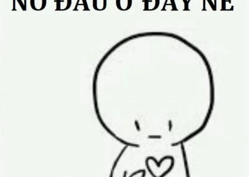 Ảnh meme Lụy tình chỉ vào tim nói nó đau ở đây nè