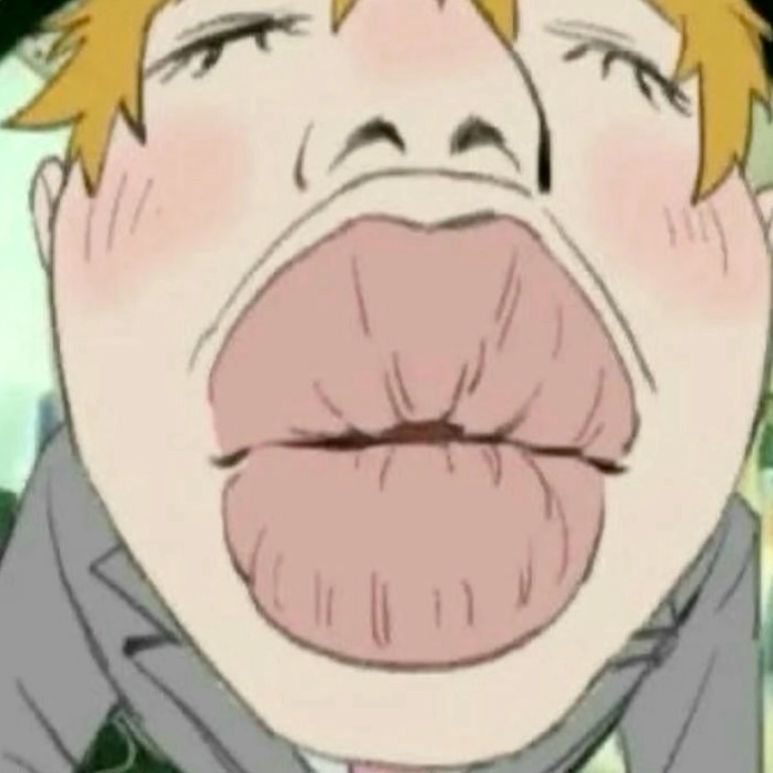 Ảnh meme Mỏ hỗn phong cách anime ánh mắt khiêu khích