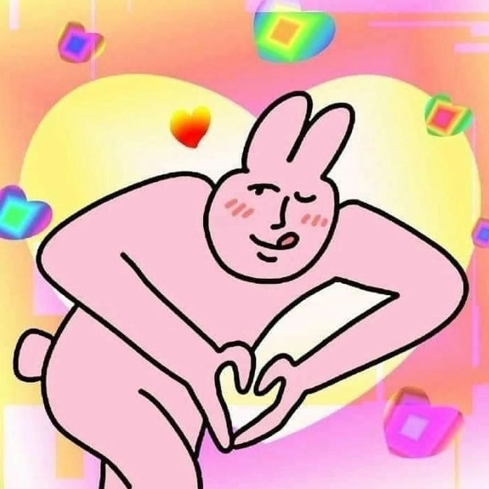 Ảnh meme Mỏ hỗn thỏ hồng mồm cong cute