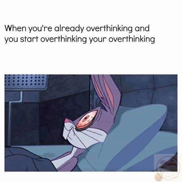 Ảnh meme Overthinking cycle vô tận