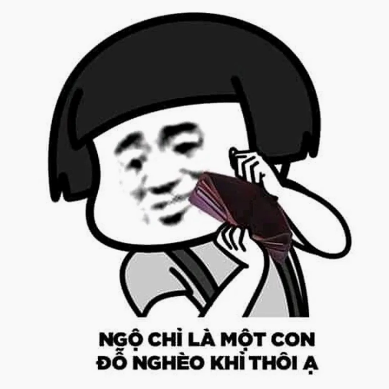 Ảnh meme Rách lành nghèo hết tiền tương phản chân thực