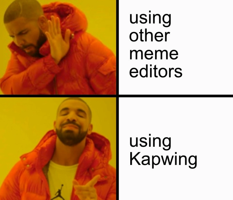 Ảnh meme Red flag Drake hotline bling từ chối