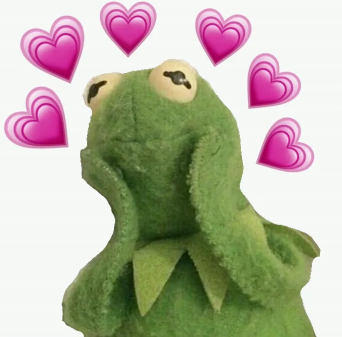 Ảnh meme Red flag Kermit the Frog heart template hài hước