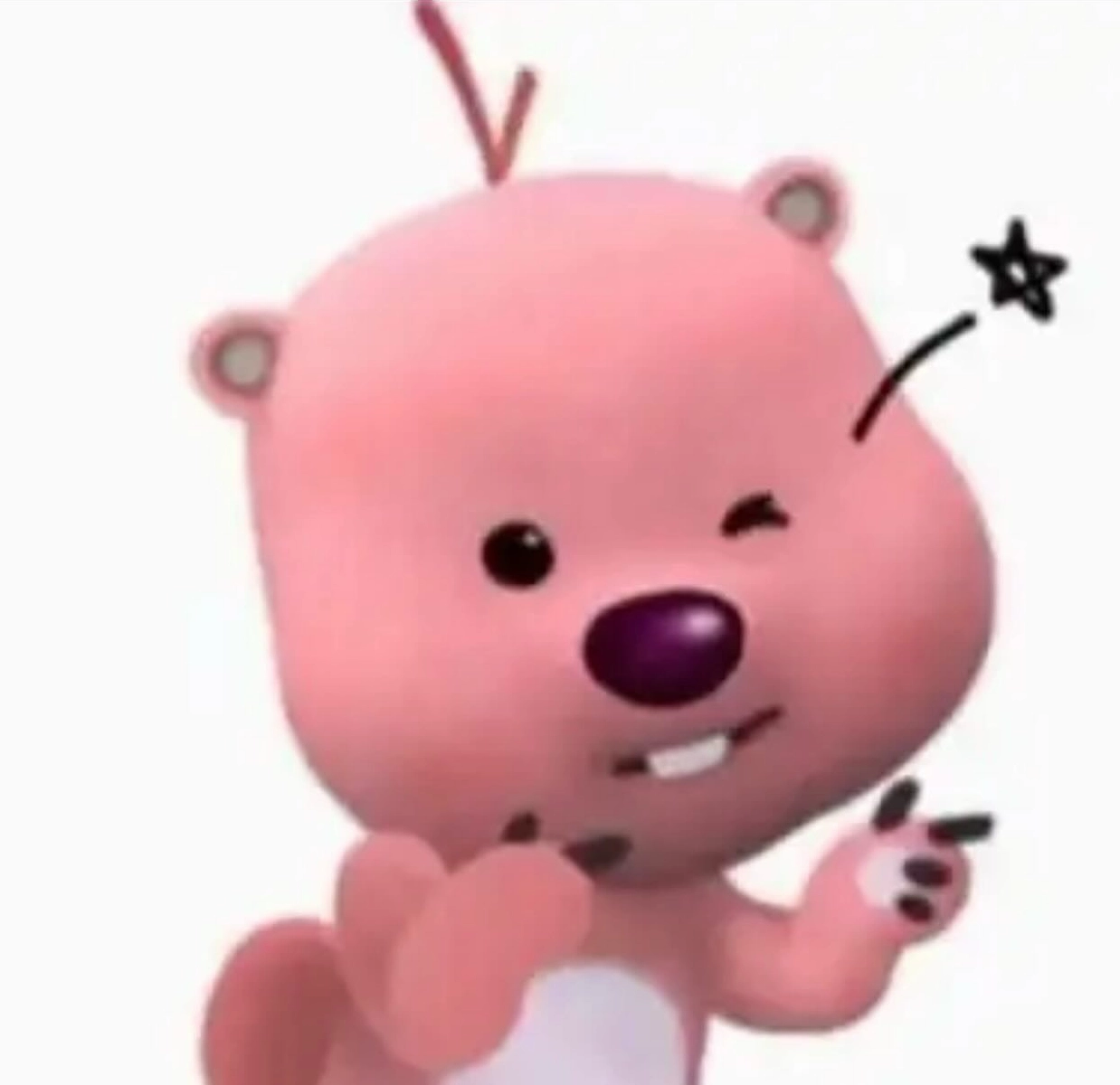 Ảnh meme Simp chúa Loppy nháy mắt ca ngợi crush