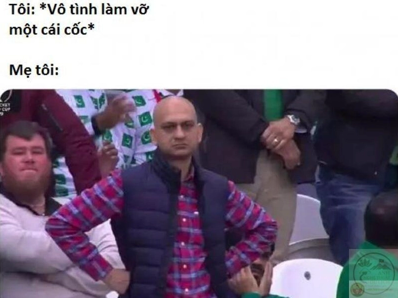 Ảnh meme Test nhân phẩm với biểu cảm chống nạnh bất lực