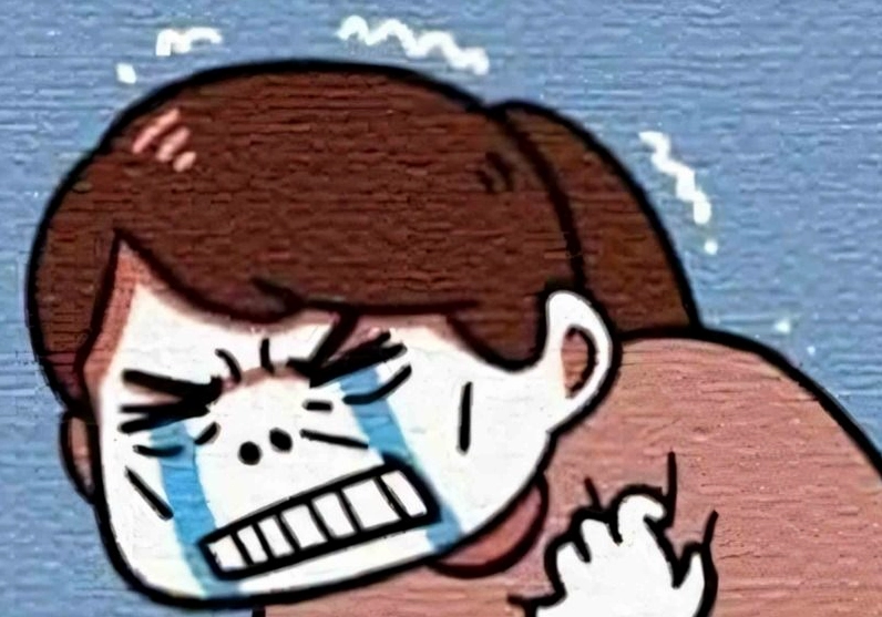 Ảnh meme Tiểu tam với cô gái hoạt hình khóc rưng rức đầy tuyệt vọng