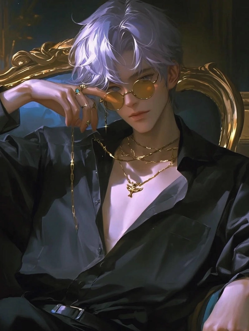 Ảnh meme Tổng tài anime chất lừ ánh mắt sắc sảo và biểu cảm độc đáo.