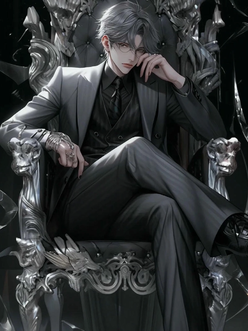 Ảnh meme Tổng tài anime đẹp ấn tượng ánh mắt sâu thẳm quyền lực.