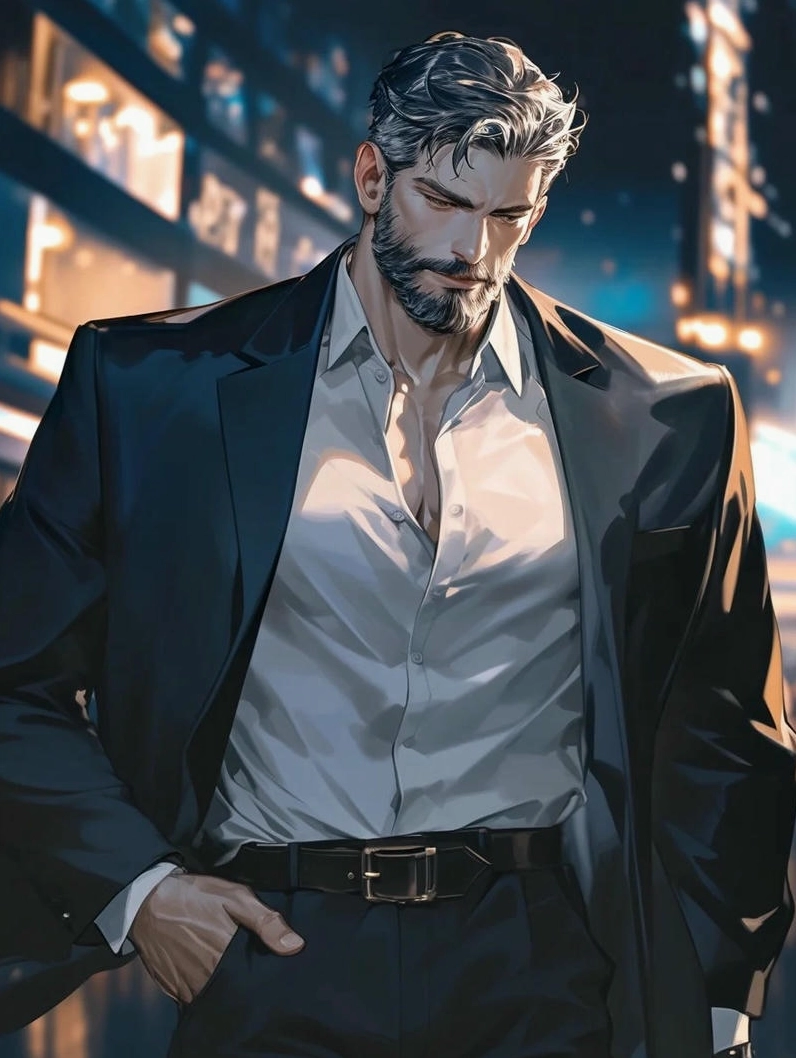 Ảnh meme Tổng tài anime đẹp lung linh với phong thái điềm tĩnh.