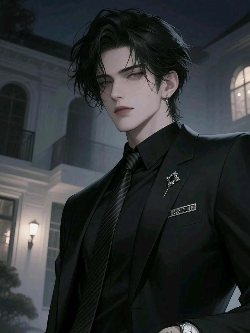 Ảnh meme Tổng tài anime khí chất ngời ngời thể hiện sự quyền lực.