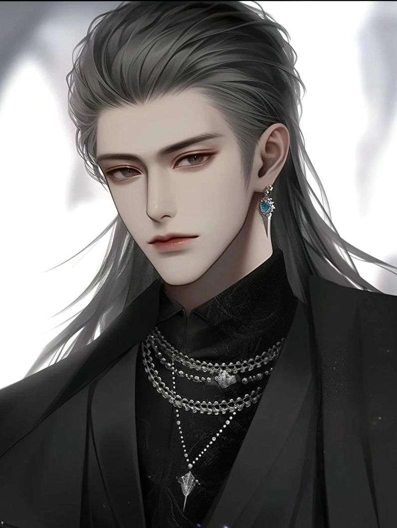 Ảnh meme Tổng tài anime lạnh lùng đứng giữa khung cảnh tuyết trắng.