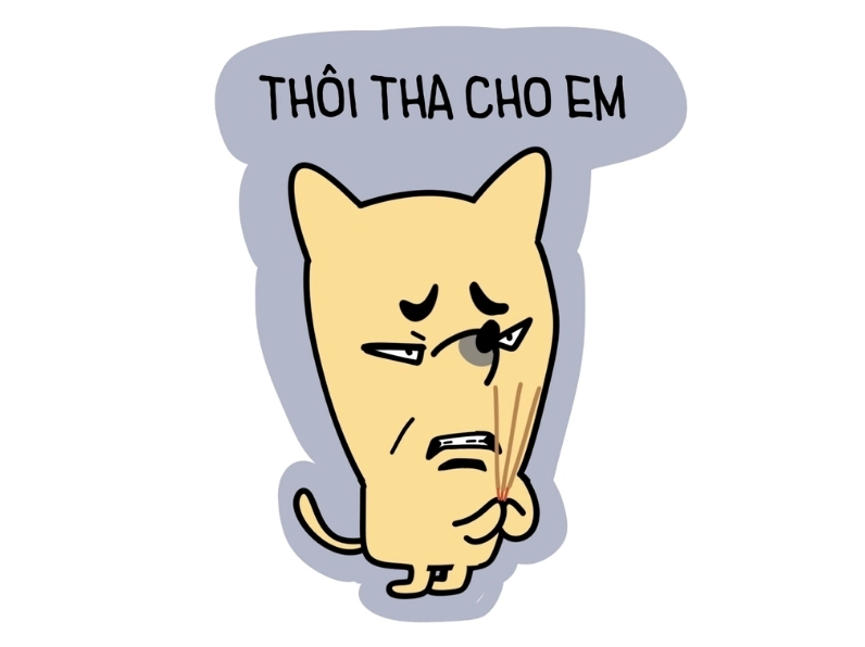 Ảnh meme Xu cà na cầu xin tha thứ đáng yêu