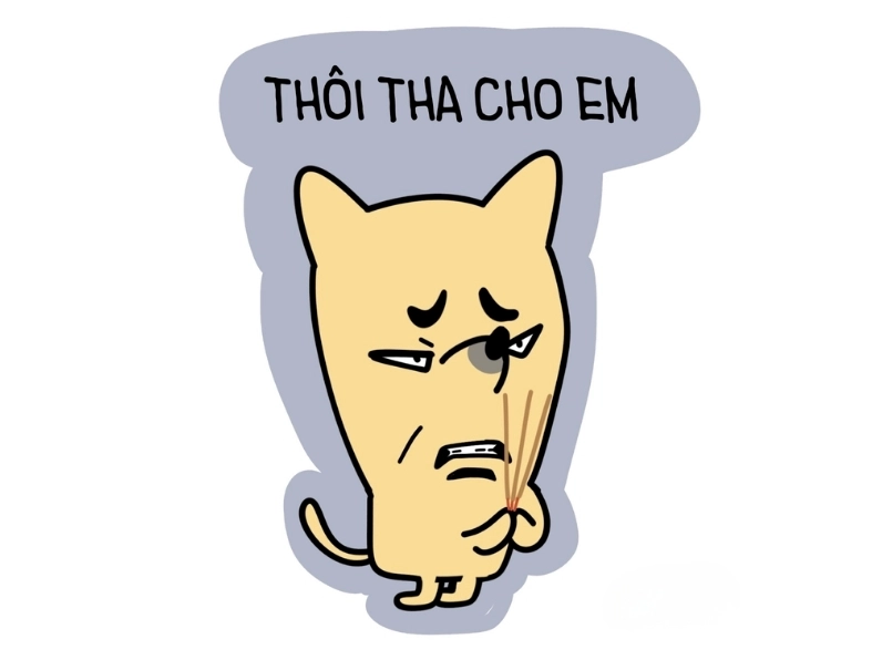 Biểu cảm cầu xin 'thôi tha cho em' trong ảnh meme Đáy xã hội