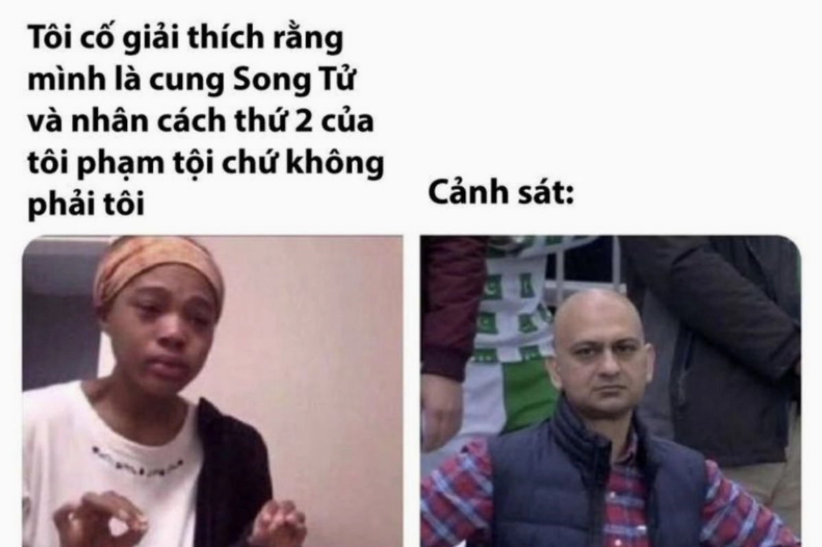 Hình ảnh ảnh meme Phong sát về cảnh sát với biểu cảm tinh quái