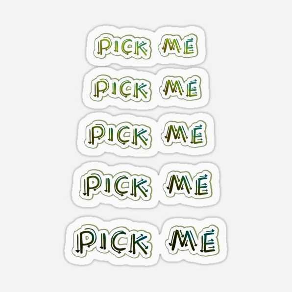 Hình ảnh ảnh meme Pick me girl với chữ Pick me đơn giản