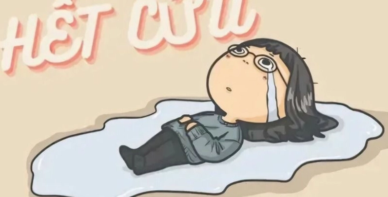 Hình ảnh ảnh meme Tiểu tam chàng trai hoạt hình ôm mặt khóc than