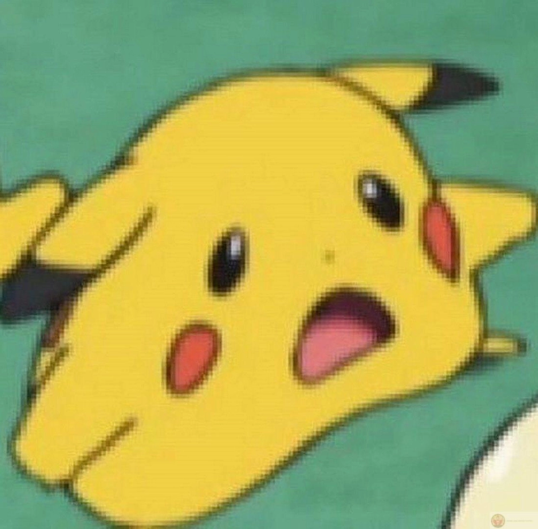 Hình ảnh ảnh meme Trùng sinh của Pikachu với vẻ mặt đáng yêu