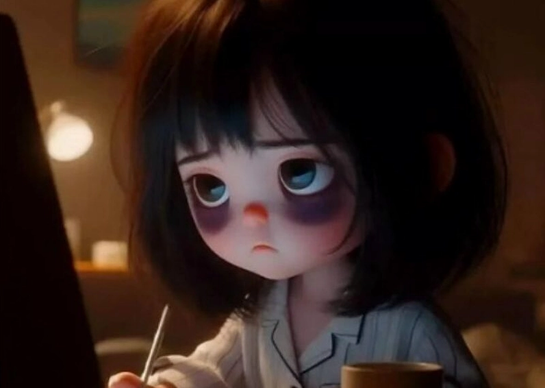 Meme Chạy KPI với đôi mắt thâm quầng vì deadline