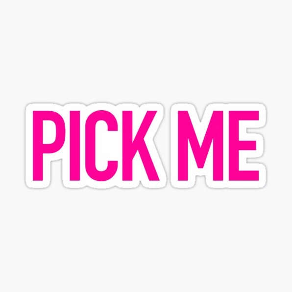 Tấm ảnh meme Pick me girl trong tông màu hồng đáng yêu